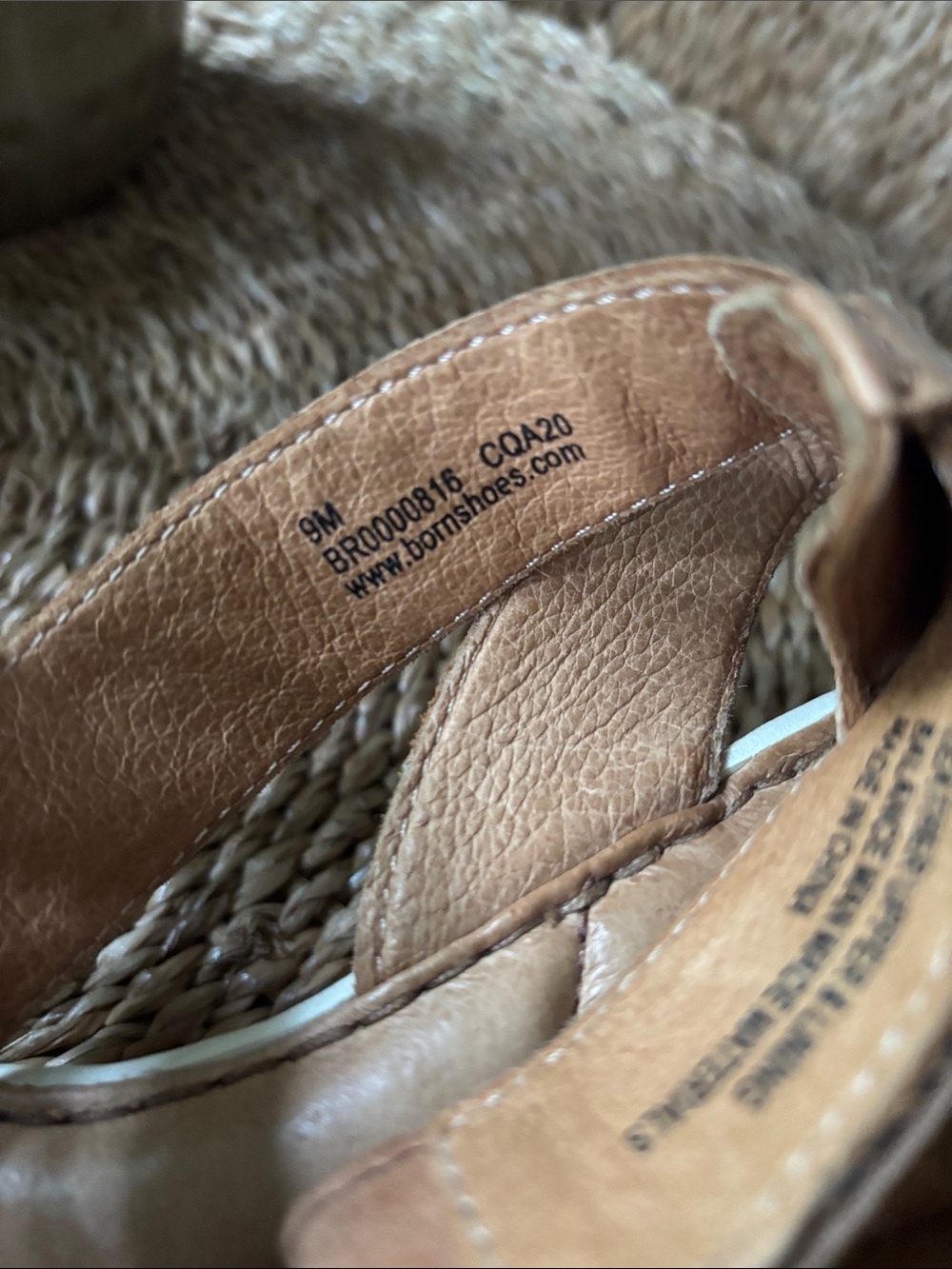 Born Tan Leather Platform Strappy Sandals - Picture 3 of 9